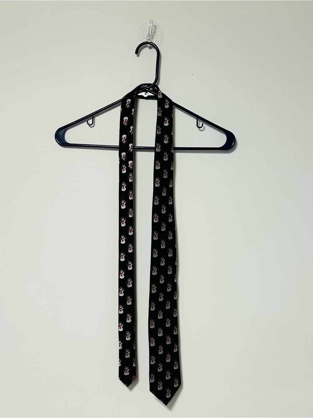 Hallmark Holiday Traditions Men's Snowman Christmas Necktie – Black – NWT